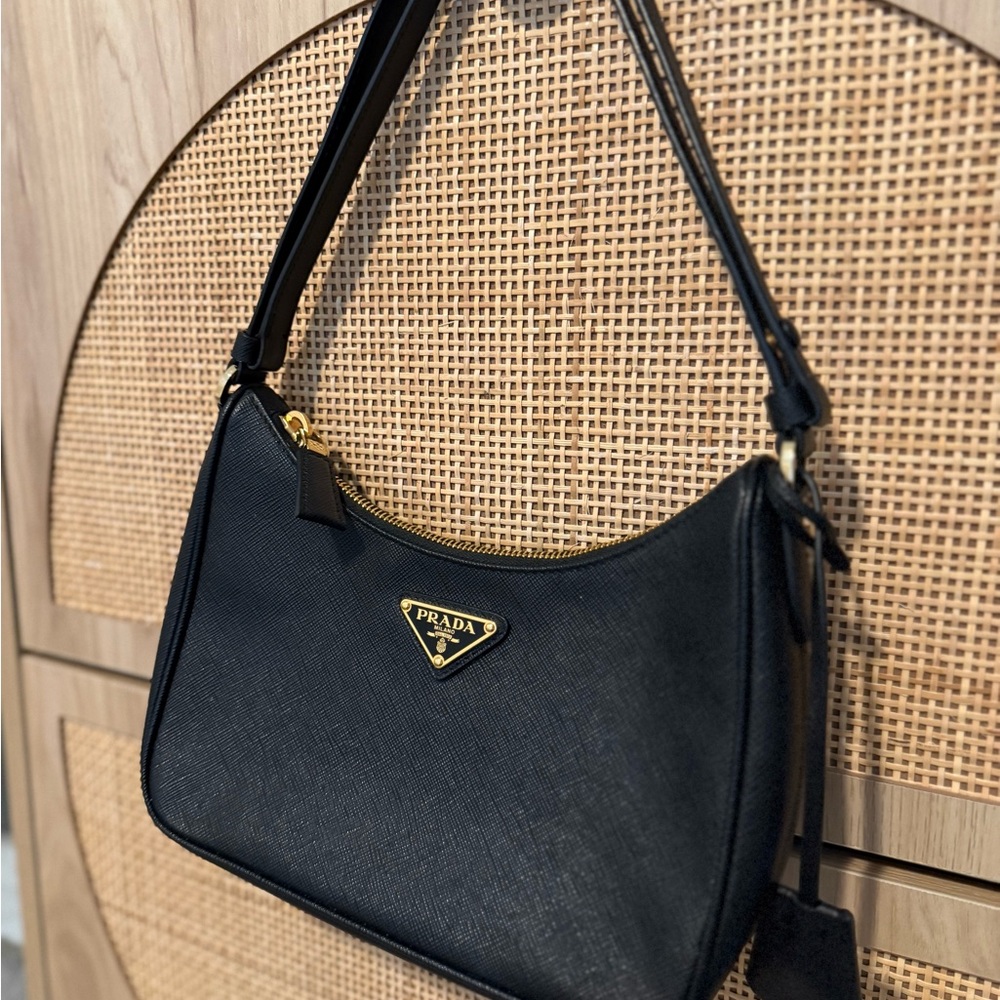 Prada Black Re Edition Saffiano Leather Mini Bag - Picture 5 of 13
